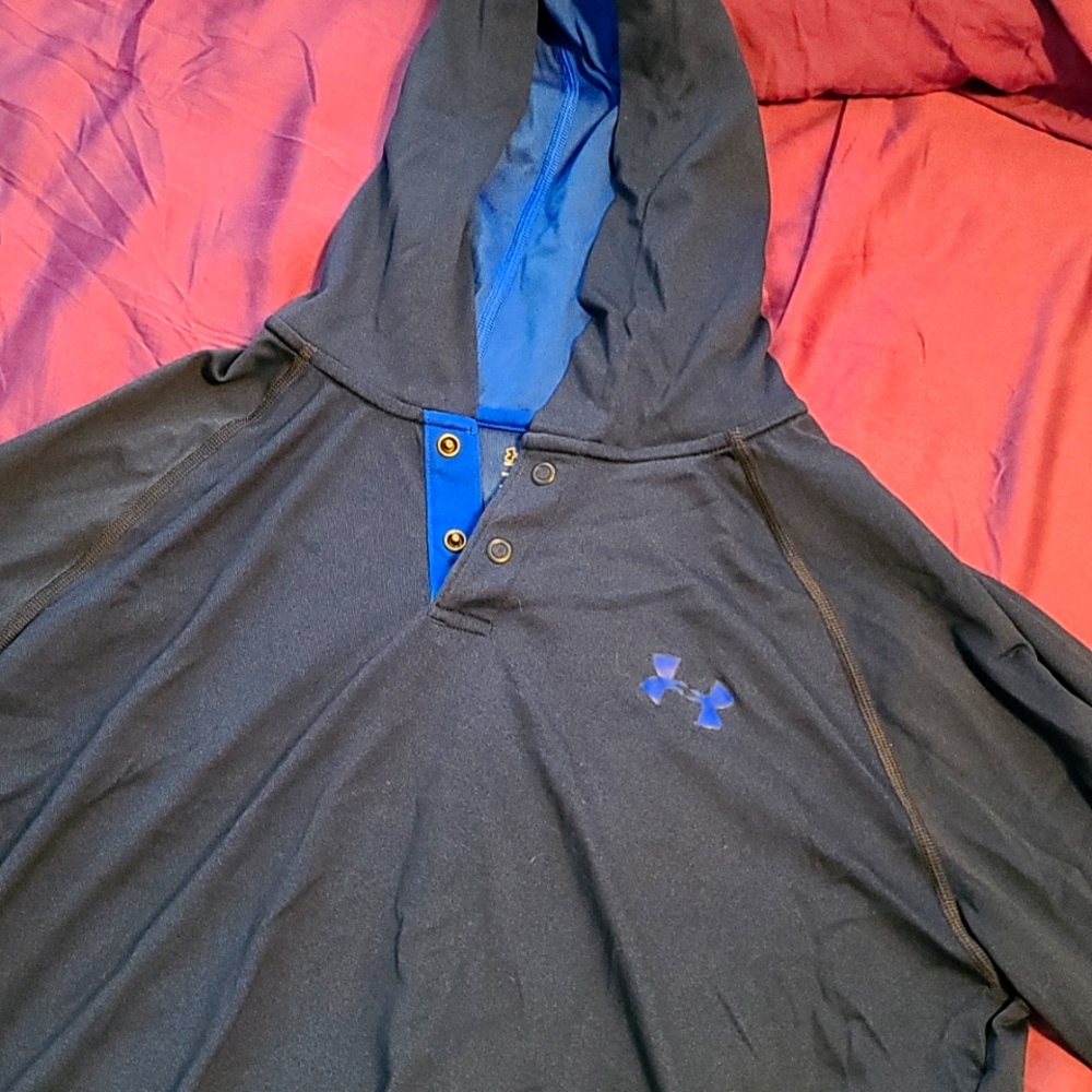 Under Armour, Medium, Navy and Royal Blue, Heat Gear Hoodie